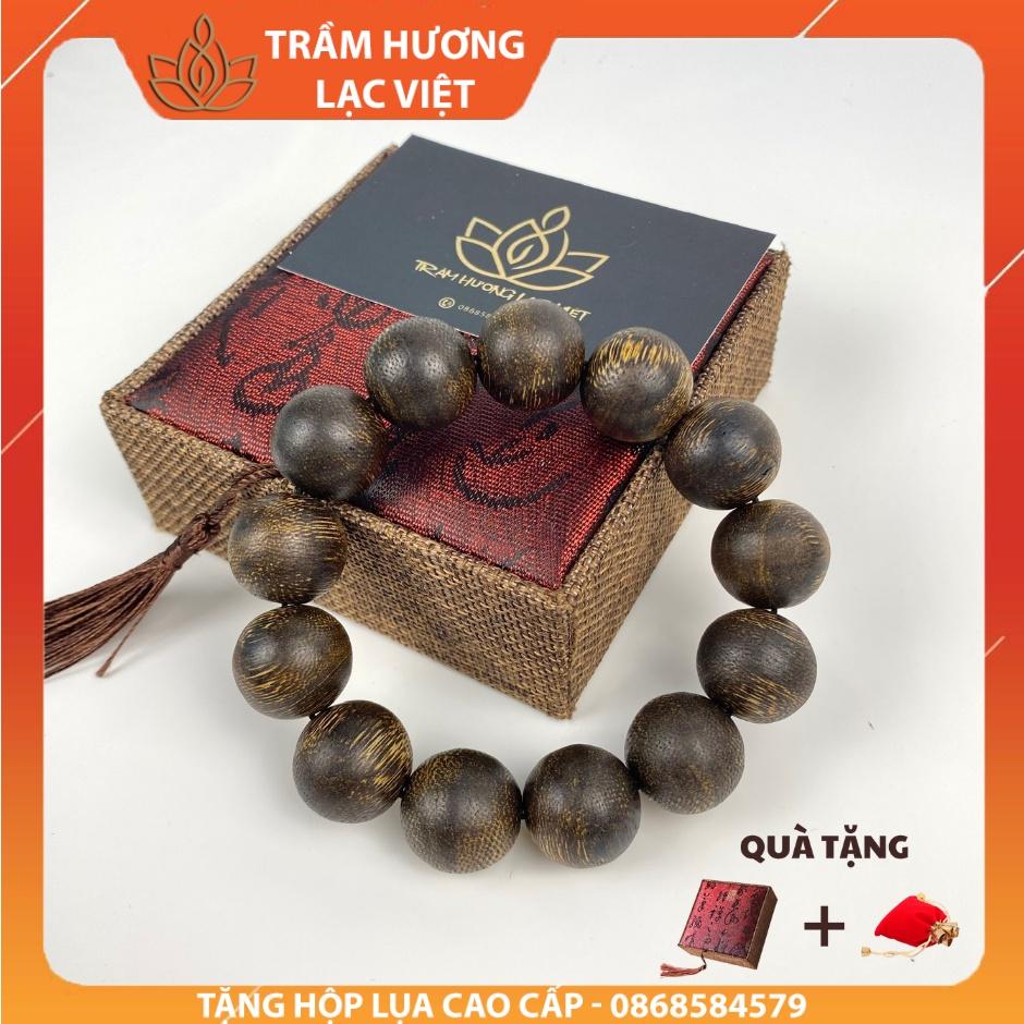 Vòng Tay Trầm Hương cho Nam Trầm Tốc Bông Tia 16/18/20mm Hương Trầm Nồng Mạnh Cao Cấp - Lạc Việt Trầm Hương