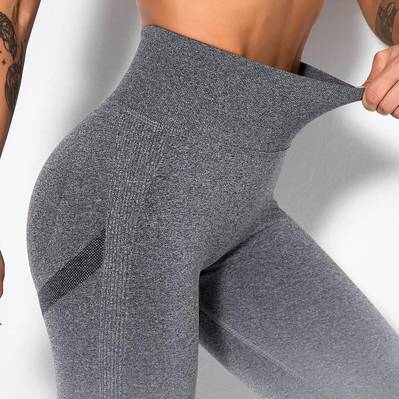 Phụ nữ thể thao quần legging liền mạch thể dục chạy bộ yoga gradient cao eo đẩy lên quần legging phòng tập thể dục quần legging Color: Style 1--Color 8 Size: S