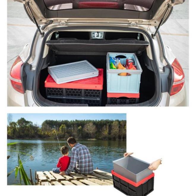 Thùng đựng chống nước 55L có bánh xe kéo xếp gọn Pull&Fold + Tặng kèm túi chống thấm