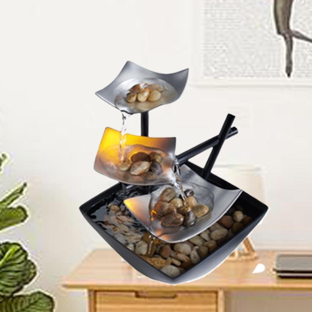 Đài Phun Nước Trang Trí Trong Nhà Giúp Thư Giãn Thích Hợp Trang Trí Bàn Máy Tính Fountain Desktop Decor - Ổ Căm Eu