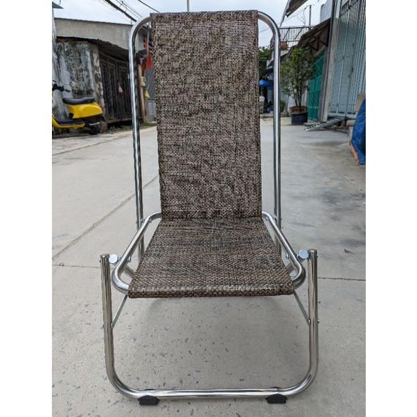 Ghế Xếp Inox 100% Vải Lưới Thổ Cẩm