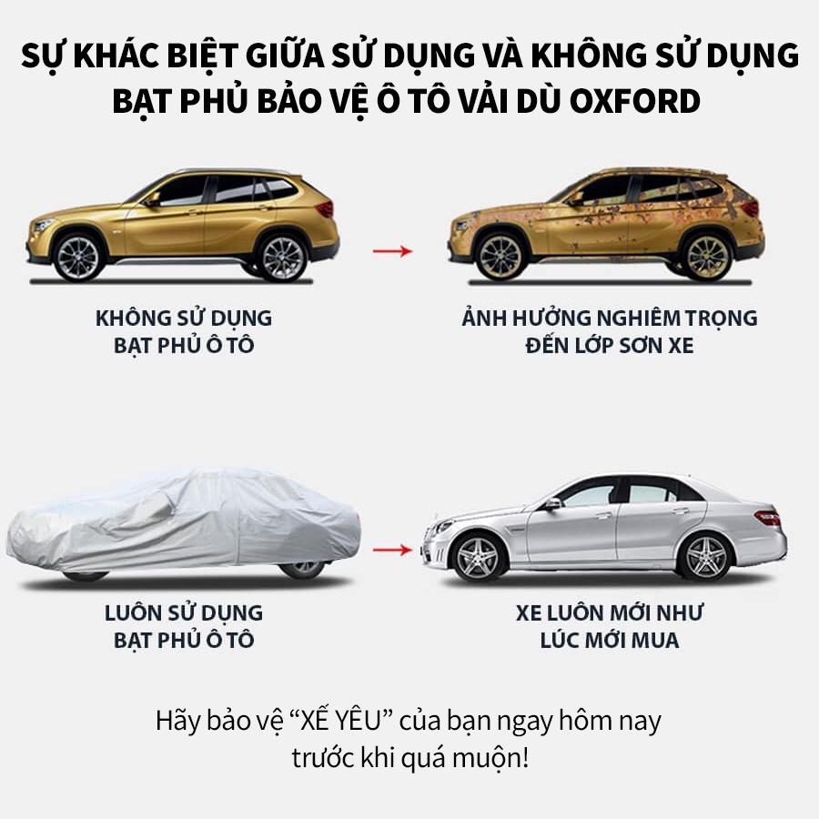 Bạt trùm xe ô tô HONDA CRV vải dù oxford cao cấp , áo bạt phủ trùm che kín che nắng