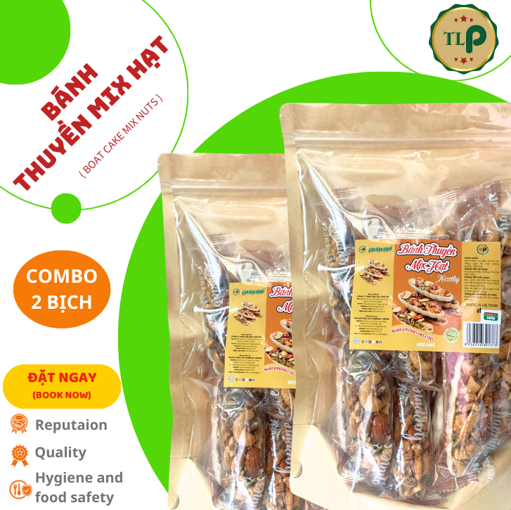 BÁNH THUYỀN MIX HẠT TÂN LỘC PHÁT COMBO 2 BỊCH - MỖI BỊCH 500G