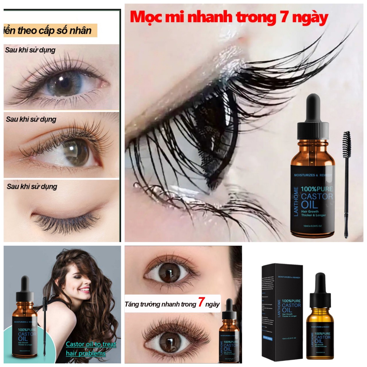 Dưỡng Lông Mi Serum lông mi kích mọc râu lông mi Tinh Dầu Dưỡng Lông Mi Giúp Mọc Dài Dày