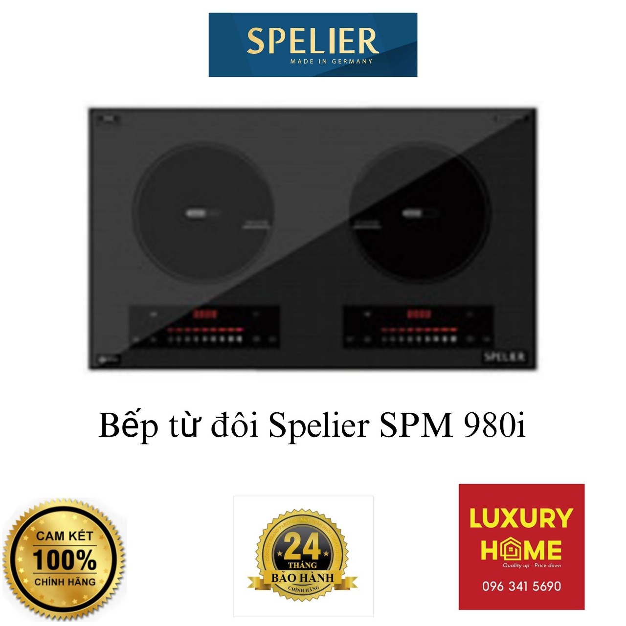 Bếp từ đôi Spelier SPM 980i - Hàng Chính Hãng