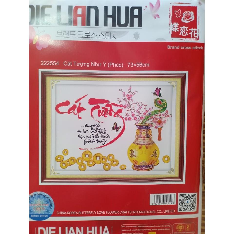 Tranh thêu chữ thập Cát Tường 222554-73x56cm