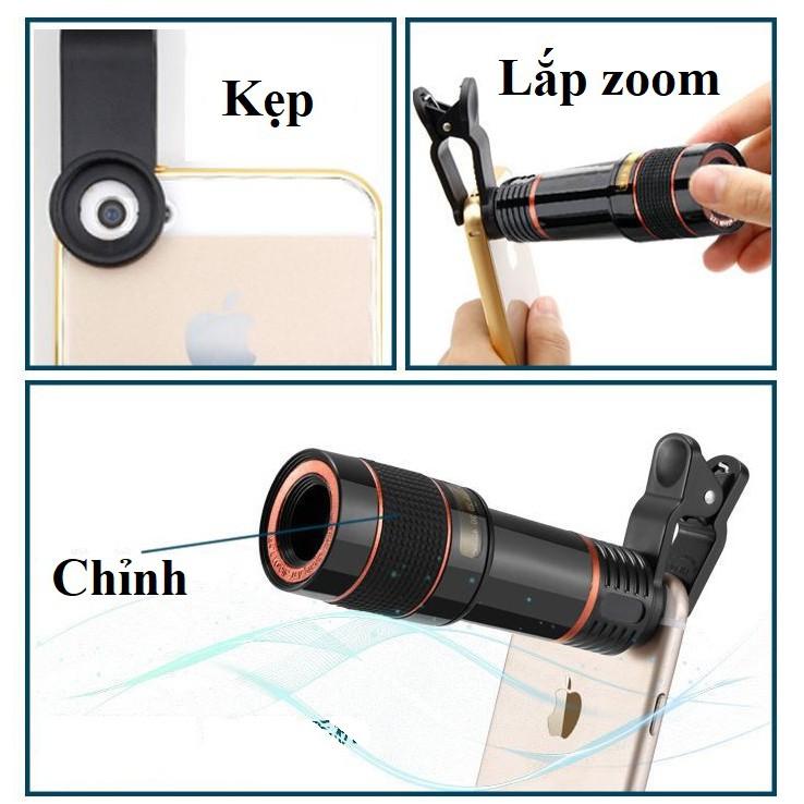 Len chụp hình Zoom 12x cho smartphone + taplet