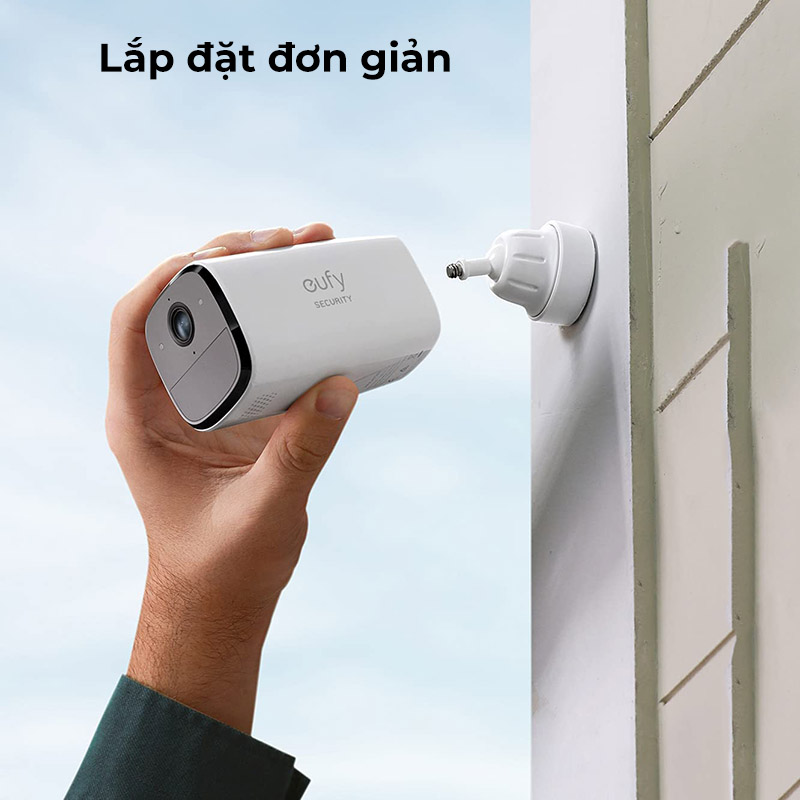 Camera không dây Eufy ngoài trời T8131121 SoloCam E40 chất lượng 2K Chống Nước IP65 - Hàng Chính Hãng