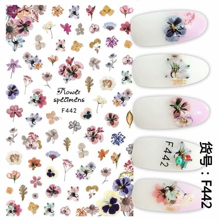 Sticker 3D hoa - hình dán móng