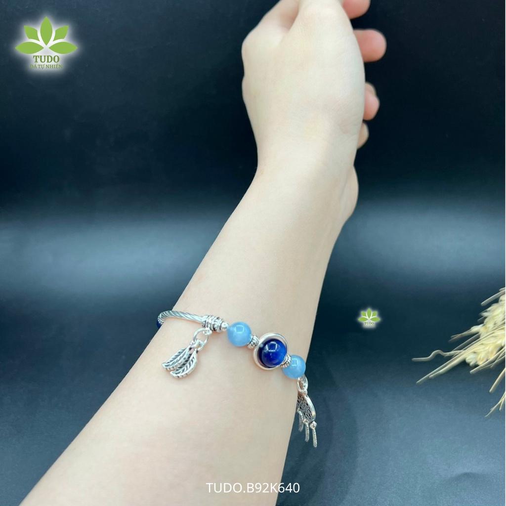 Vòng Tay Nữ Đẹp - Vòng Phong Thủy Mệnh Thủy Mộc TUDO VCBAQUA VCBKYAN VCBMOON B92K640 Charm bạc Dreamcatcher, Lá