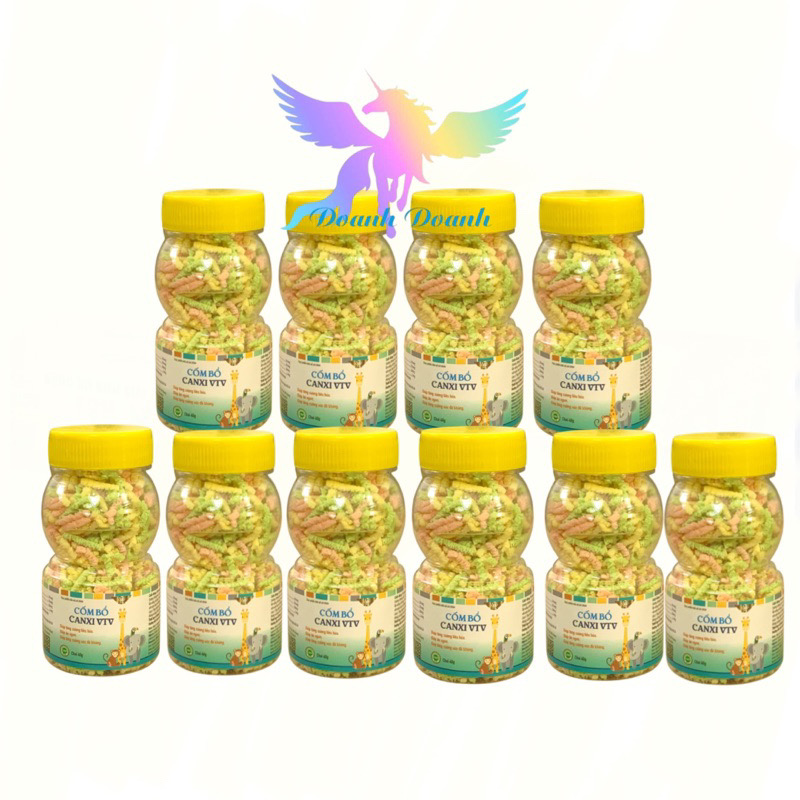 ( Combo 10 chai ) Cốm Bổ Canxi VTV Kingphar  - chai 40g