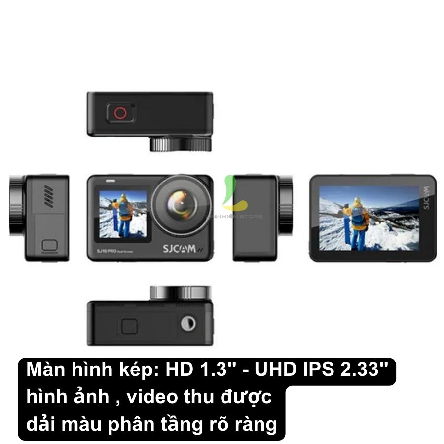 Camera hành trình SJCAM SJ10 Pro Dual Screen - Máy quay hành động màn hình kép chống rung 6 trục đỉnh cao - Hàng chính hãng