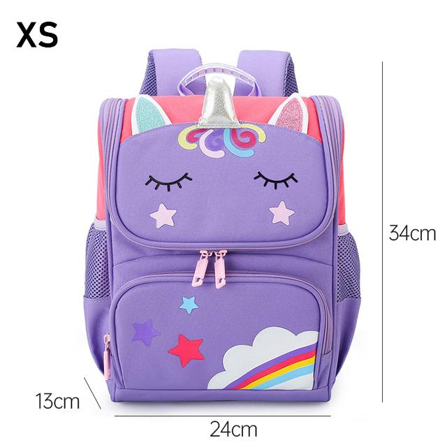 Hoạt Hình 3D Sáng Tạo Kỳ Lân Trẻ Em Học Túi Bé Gái Ngọt Ngào Trẻ Em Học Ba Lô Siêu Nhẹ Chống Nước Tiểu Schoolbags Lớn