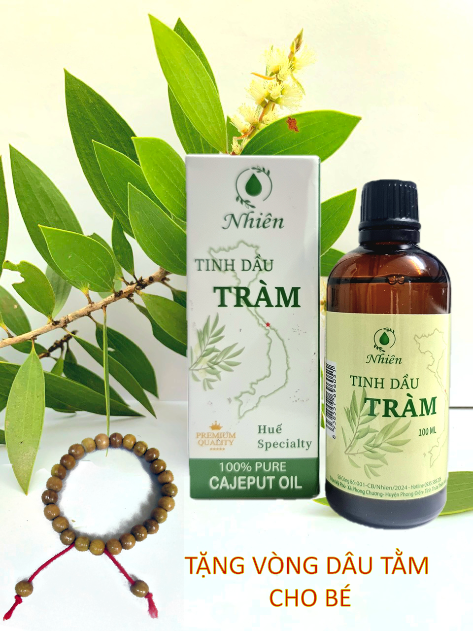 Tinh dầu tràm Nhiên- Tinh dầu tràm Huế chai 100ml Dùng cho bé sơ sinh