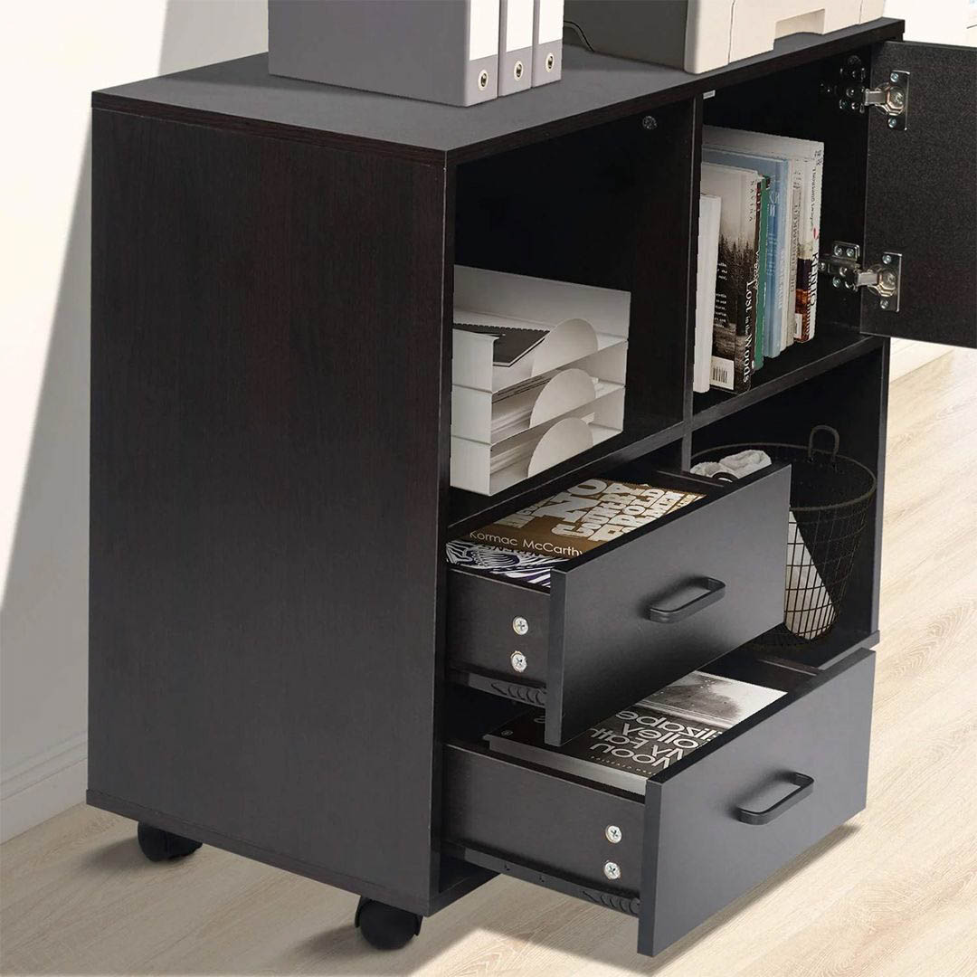 Kệ để máy in gỗ hiện đại SMLIFE Prettz | Gỗ MDF dày 17mm chống ẩm | D70xR35xC71cm