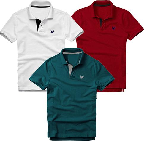 Áo Thun nam mẫu mới logo trước ngực, combo 3 áo - ĐB3QC12