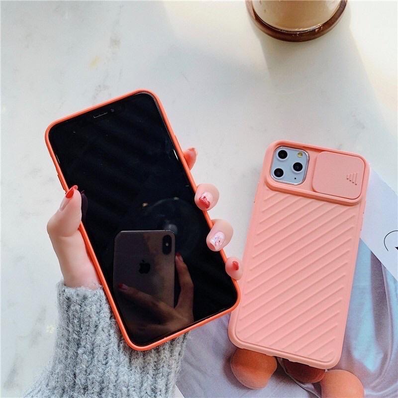 Ốp lưng lphon nắp trượt bảo vệ camera, chống trợt cho các dòng lPhon 6g đến 12 Promax