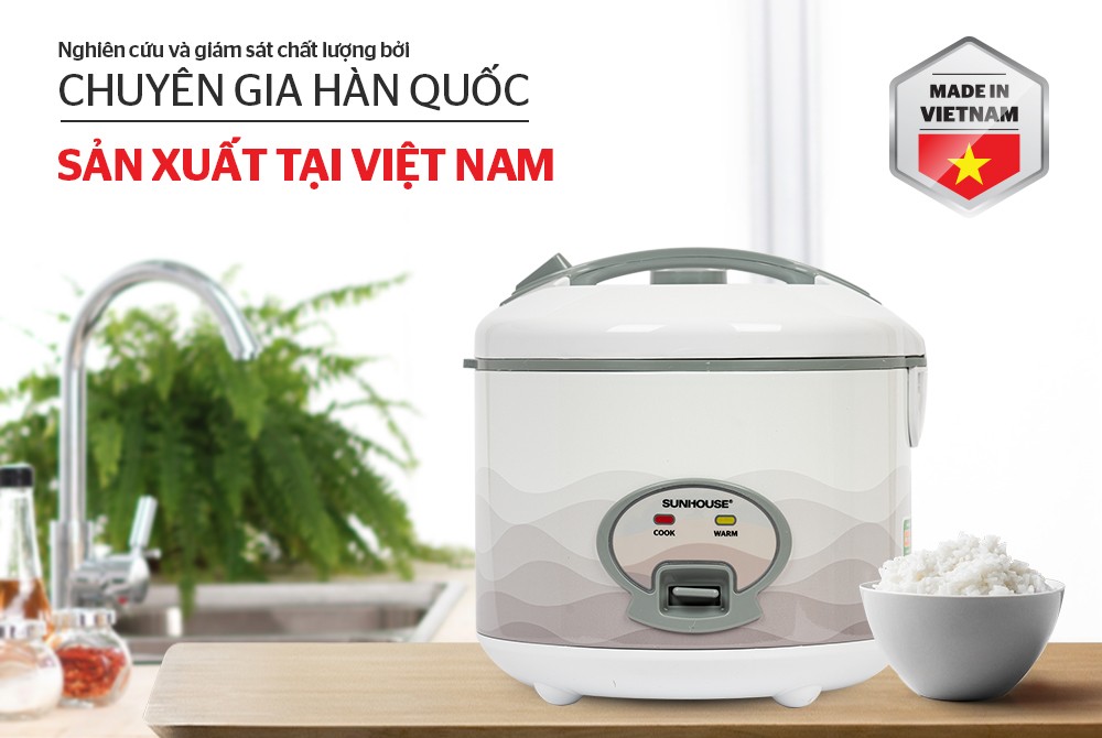 Nồi Cơm Điện Sunhouse SHD8602 (1.8L) New - Hàng Chính Hãng