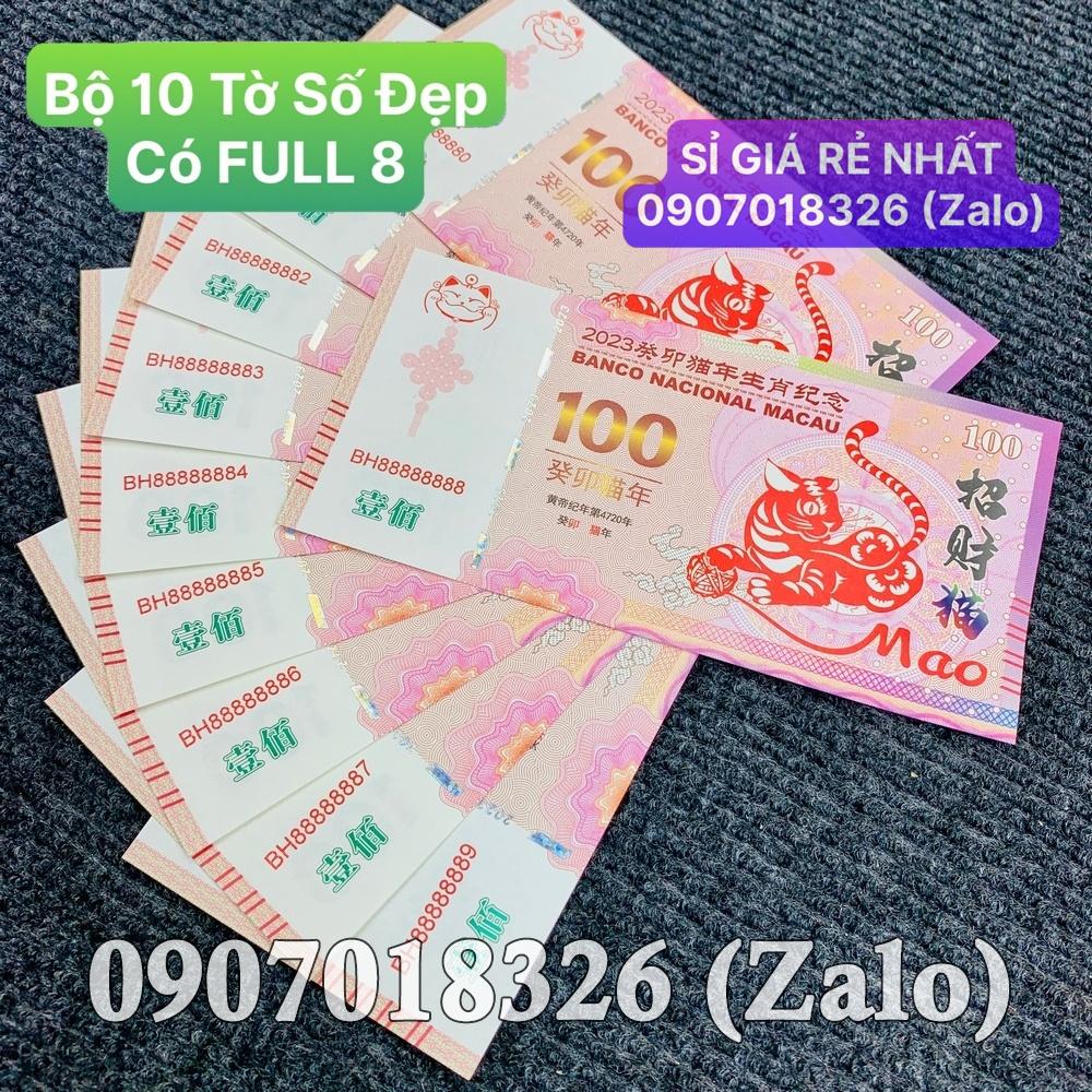 Lì Xì Độc - Tờ tiền 100 Macao hình con Mèo 2023 , kèm bao lì xì sang chảnh NELI