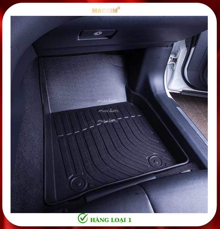 Thảm lót sàn xe ô tô Mazda CX8 2018-2023+ Nhãn hiệu Macsim chất liệu nhựa TPE cao cấp màu đen