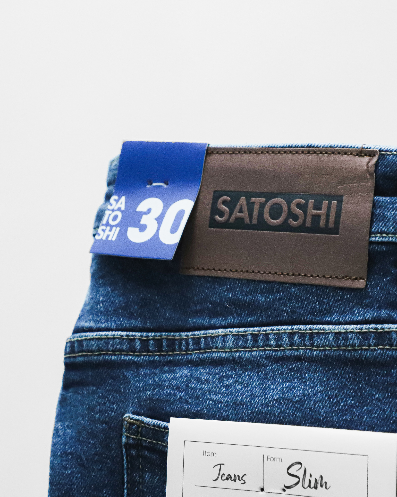 Quần Jean nam SATOSHI SAQJ66 xanh form slimfit trẻ trung dễ phối đồ