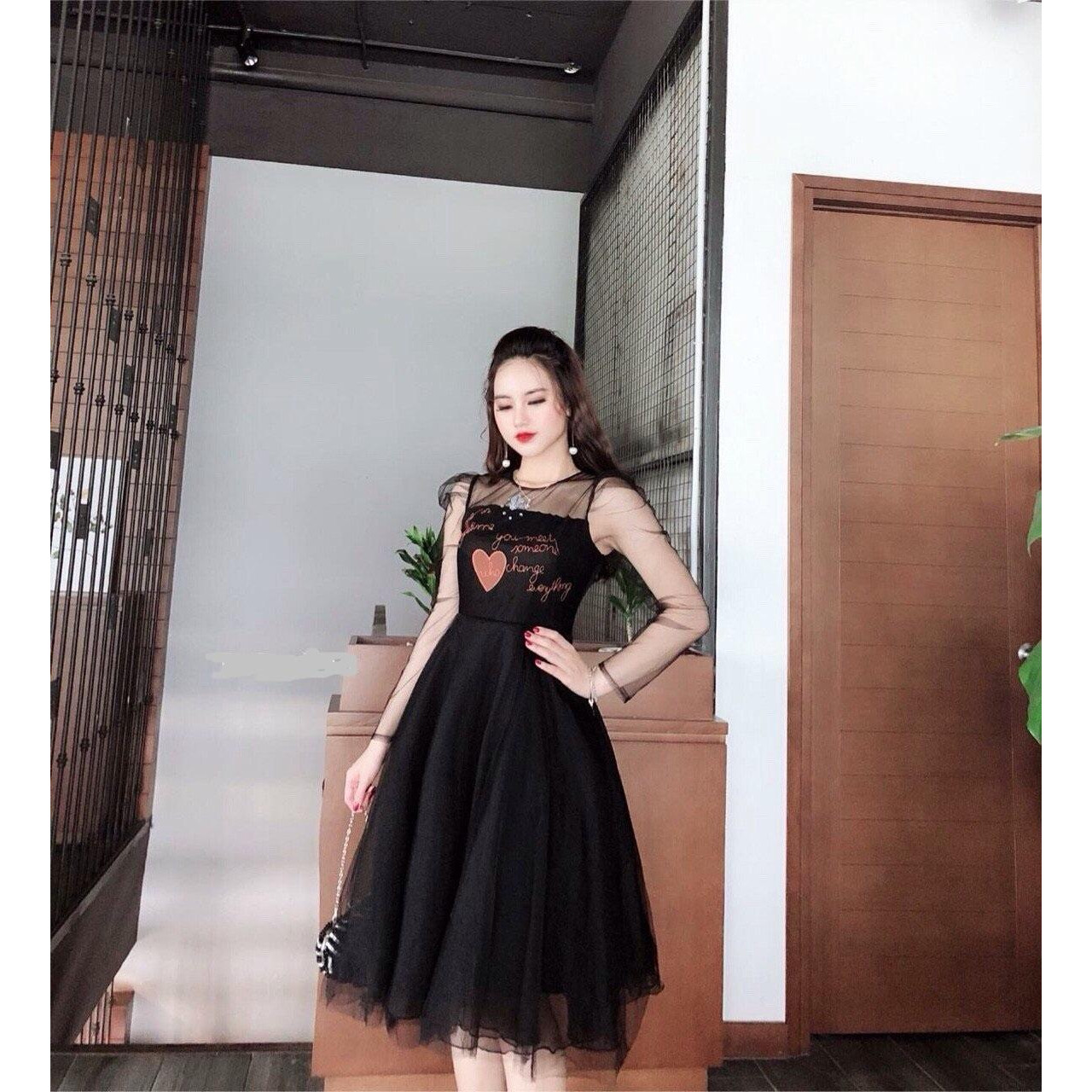 Đầm xòe công chúa dự tiệc dễ thương sang trọng VanAnhShop