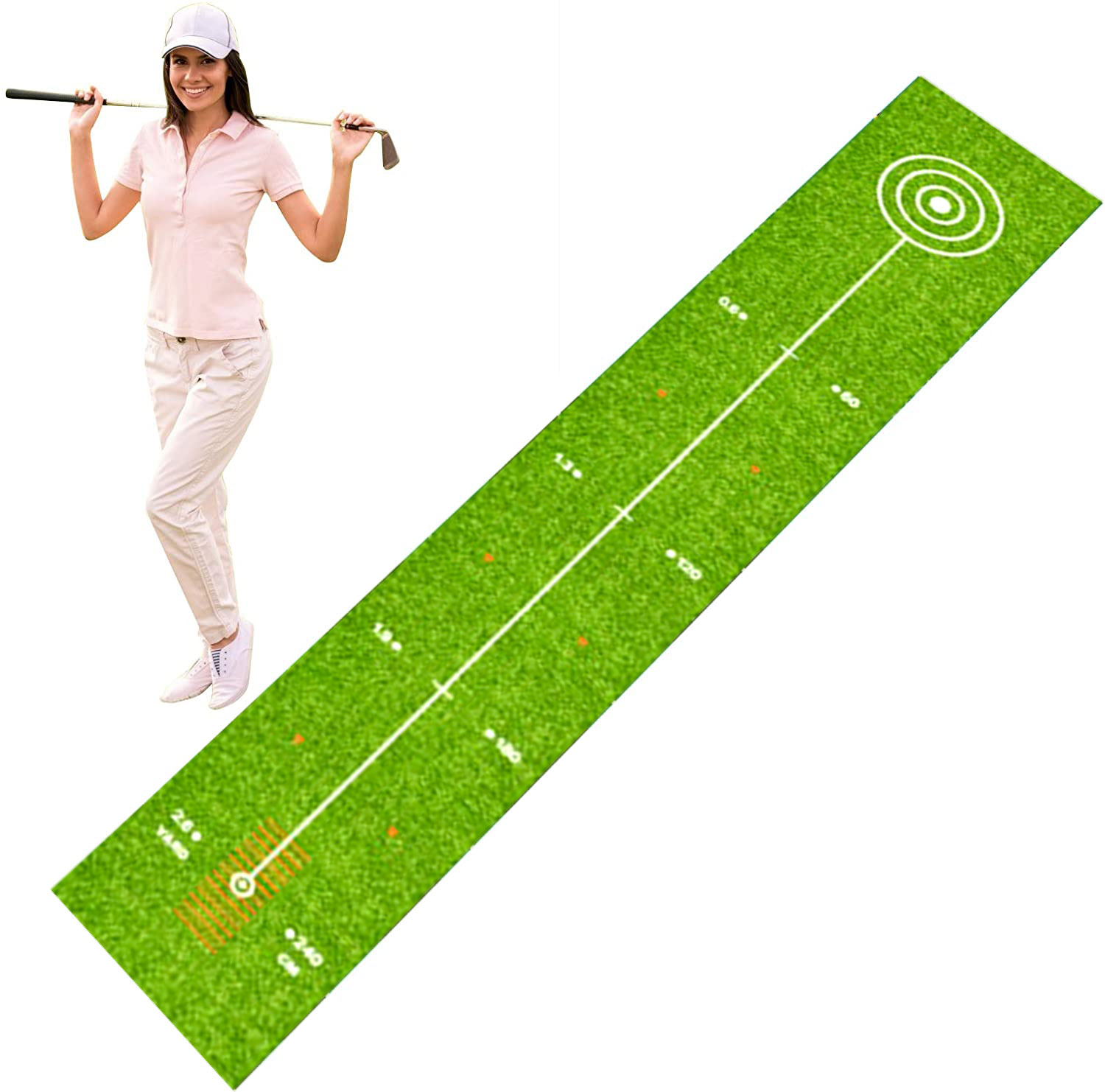 Bộ dụng cụ chơi golf đầy đủ nhất (Combo 02 sản phẩm: thảm + gậy PUTT)