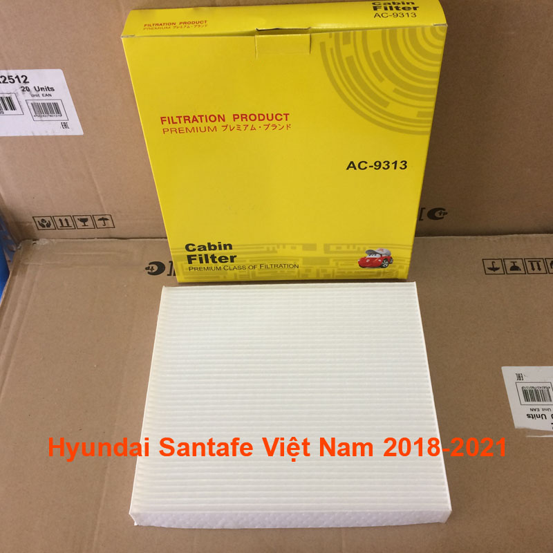 Lọc gió điều hòa cho xe Hyundai Santafe Việt Nam 2018, 2019, 2020, 2021 971332G000 mã AC9313-4