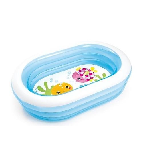 Bể bơi phao cho bé 57482 loại oval Dài 163cm, Rộng 107cm, Cao 46cm