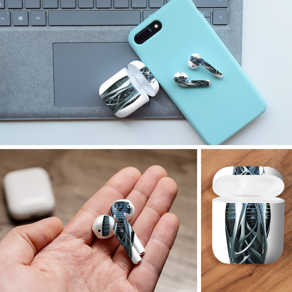 Miếng dán skin chống bẩn cho tai nghe AirPods in hình Họa tiết - HTx114 (bản không dây 1 và 2)