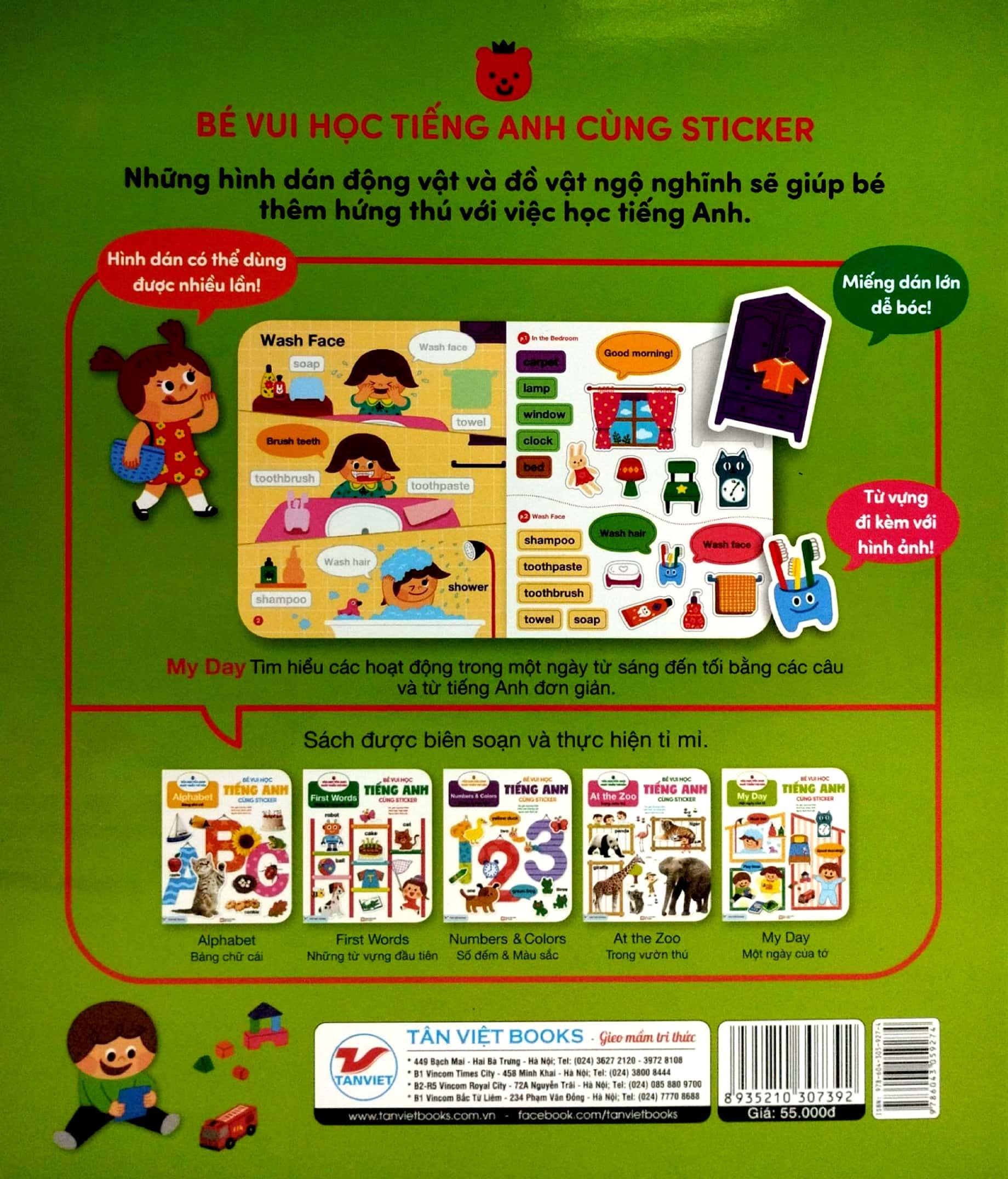 Bộ Sách Bé Vui Học Tiếng Anh Cùng Sticker