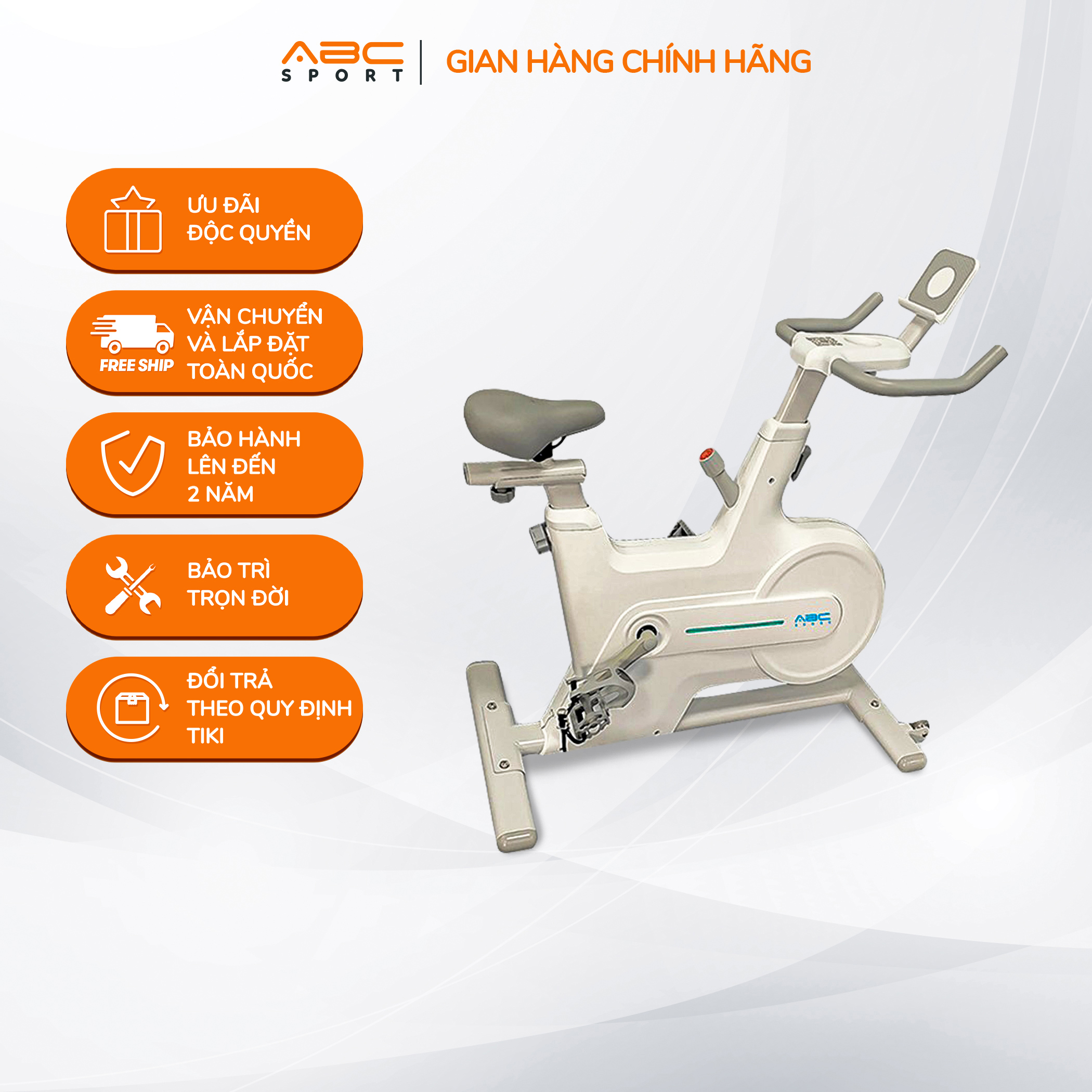 Xe Đạp Tập Thể Dục Tại Nhà ABCSport SB06 Thiết Kế Nhỏ Gọn Khung Sườn Chắc Chắn, Điều Chỉnh Linh Hoạt Tay Cầm, Yên Xe