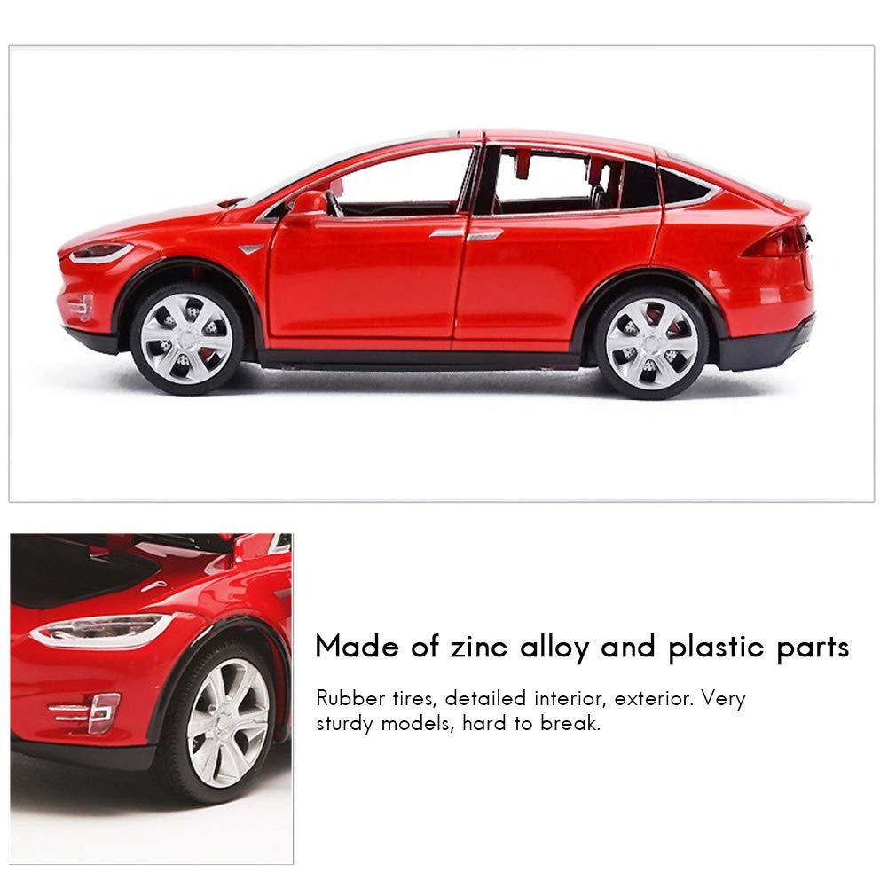 Mô hình tự động cho Tesla X 90 1:32 Autoleger với âm thanh và ánh sáng cũng như một chiếc xe đồ chơi có chức năng hỗ trợ cho trẻ em