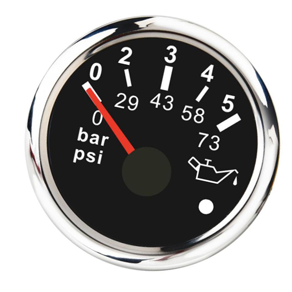52mm Car LED Digital Oil Pressure Gauge Oil Pressure Gauge Gauge 0 ~ 5bar / 0 ~