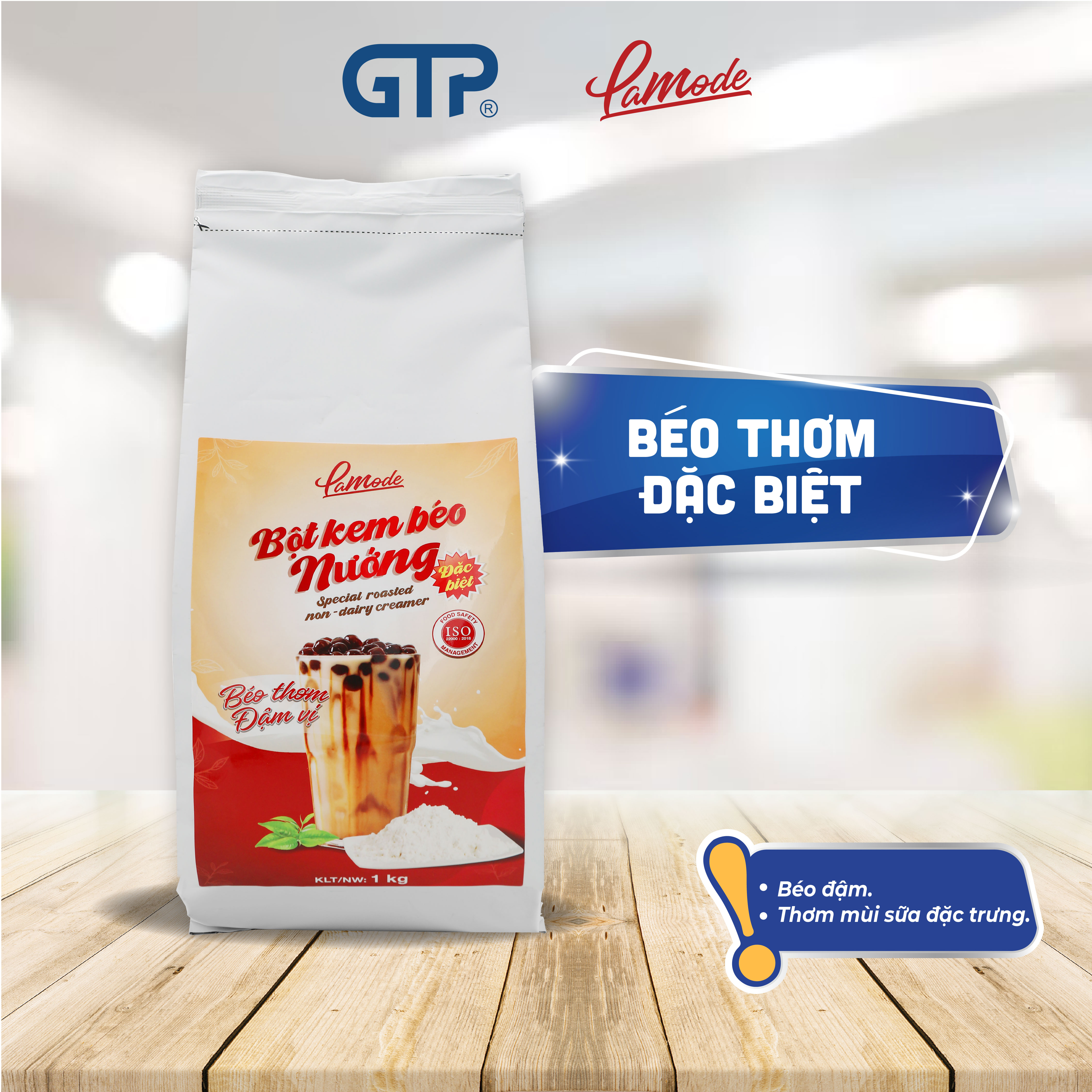 Bột kem béo nướng Lamode (Đặc Biệt) 1kg - dùng pha trà sữa béo thanh, làm bánh, chè, ...