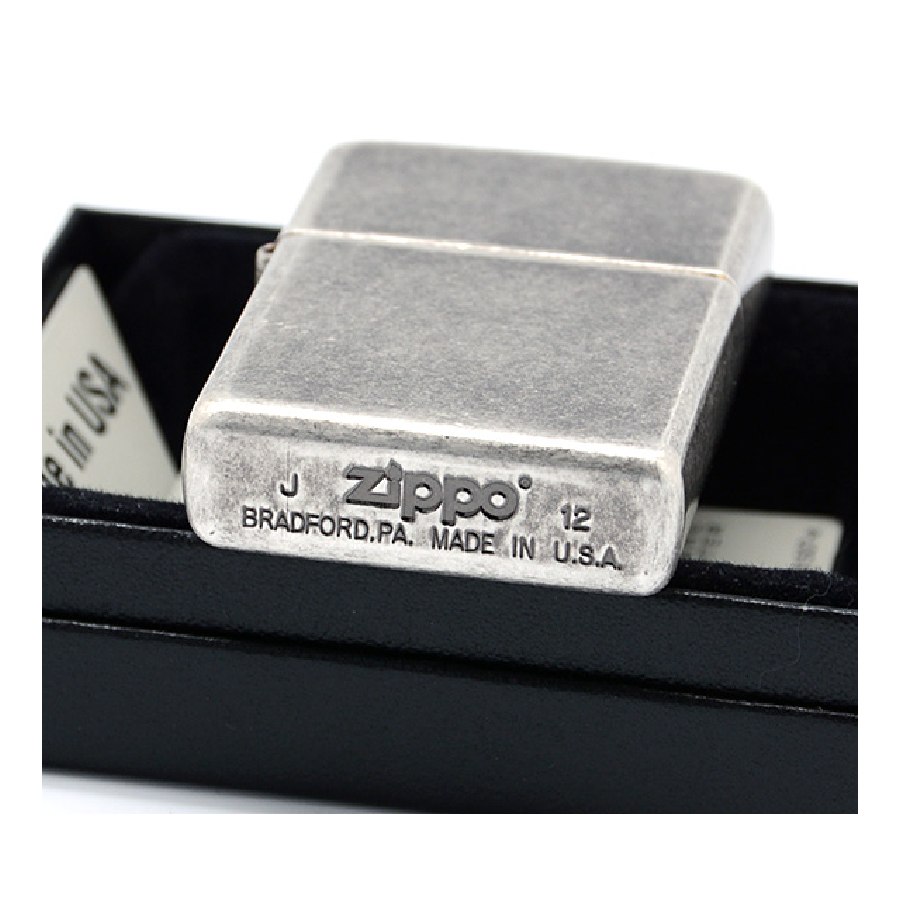 Bật lửa ZIPPO 121FB –Bật lửa ZIPPO ANTIQUE SILVER PLATE