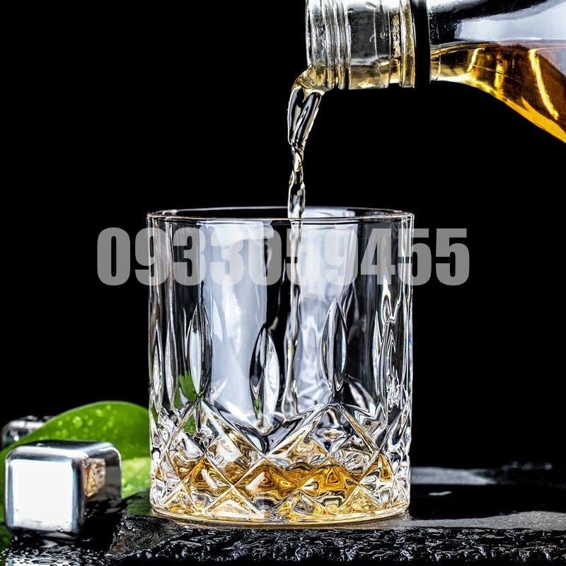 Ly rock thủy tinh pha lê uống whisky ruou mạnh wine glass