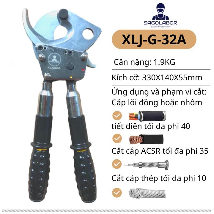 XLJG32A Dụng cụ kiềm kềm kìm nhông cắt cáp điện đồng nhôm sắt thép ACSR
