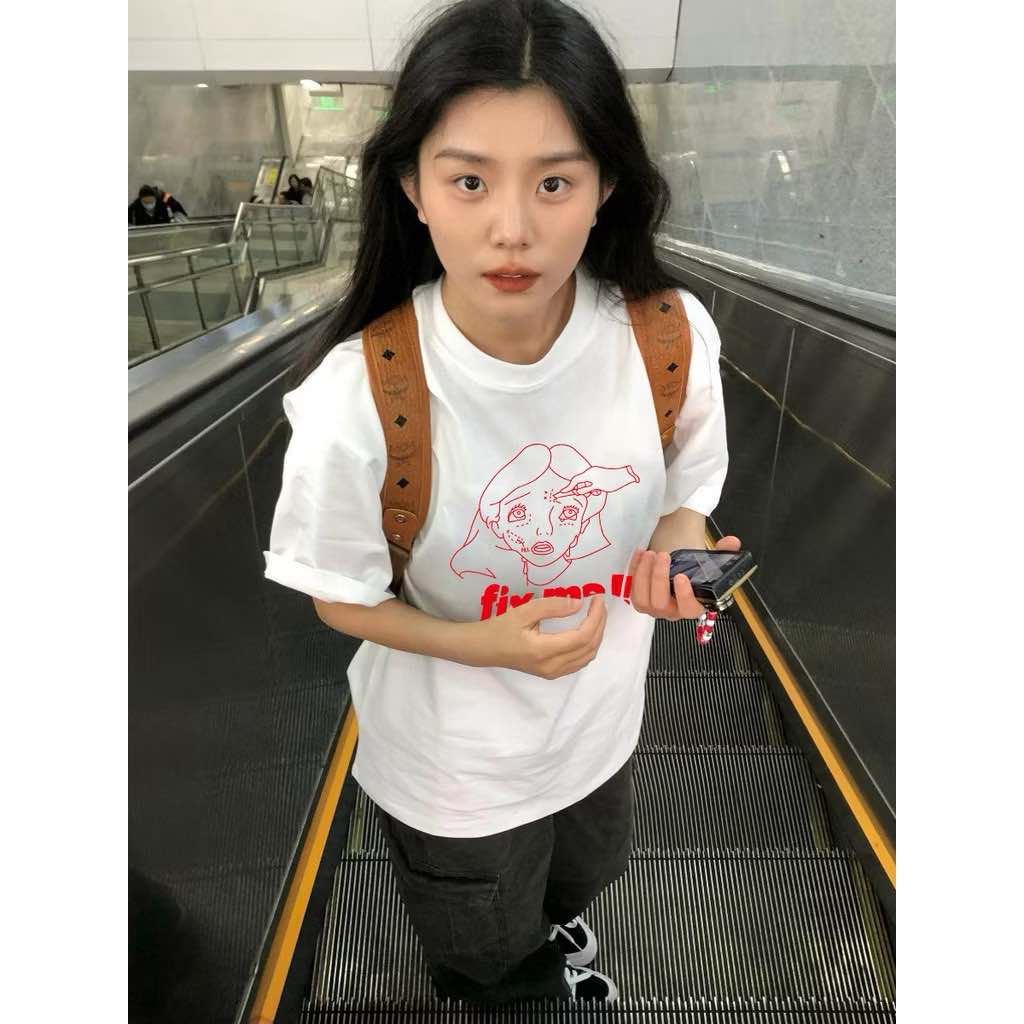 Áo pull/ Áo phông trắng dáng dài Oversize cho nữ