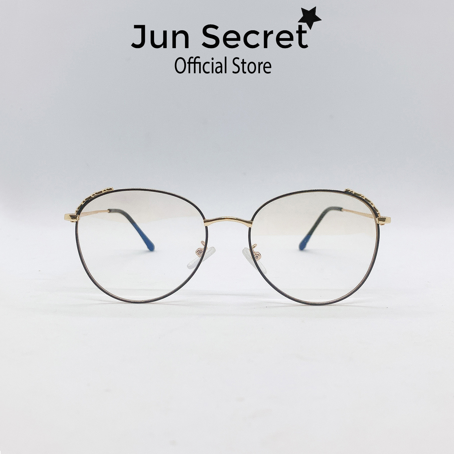 Gọng kính cận nam nữ Jun Secret mắt vuông kim loại màu sắc thời trang JS001