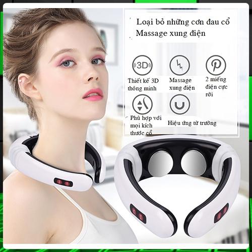 Máy Masage vai gáy chữ C, Máy Massage Cổ Vai Gáy 3D, Máy matxa trị liệu, , rung từ trường và xung điện, gi