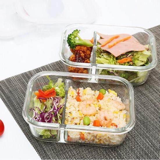 HỘP ĐỰNG THỨC ĂN THỦY TINH CHIA NGĂN 1000ML