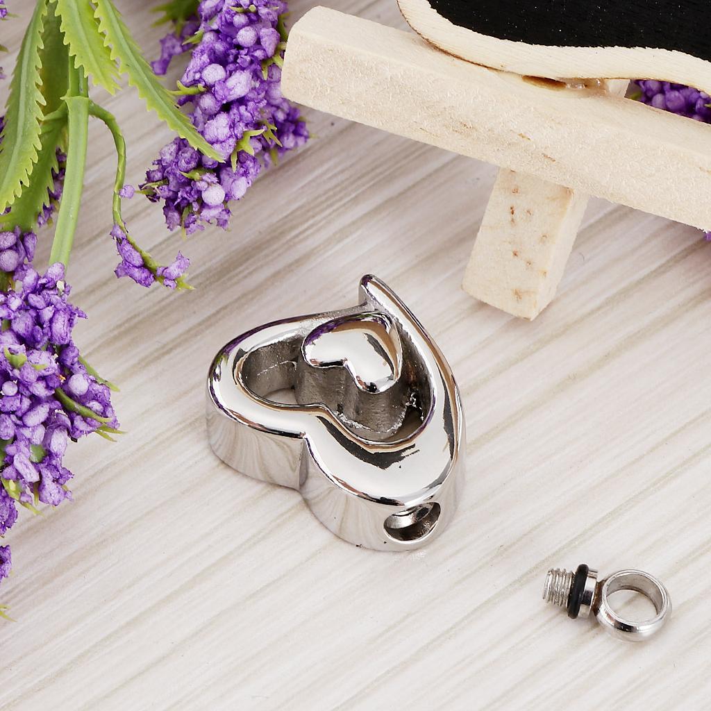 Silver Stainless Steel  Pendant Cremation Jewelry For Ashes Dog
