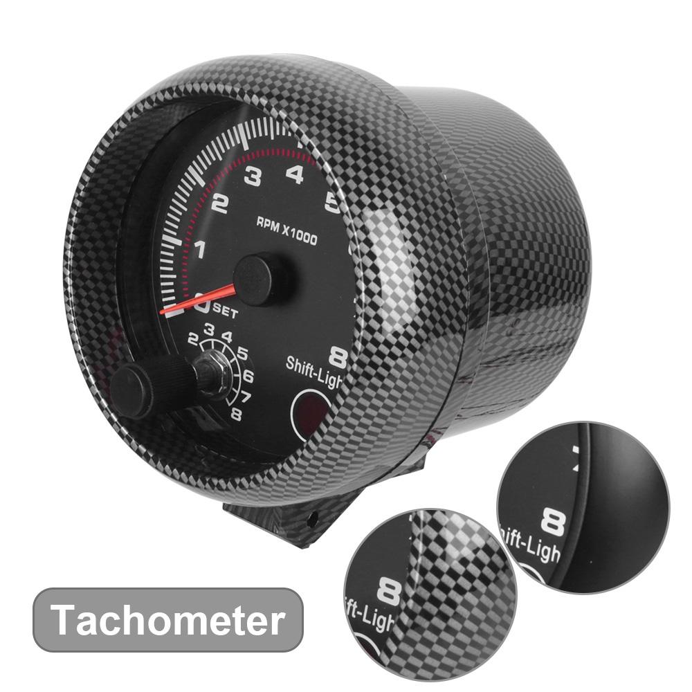Đồng hồ đo tốc độ 3.75 Inch 0-8000 RPM với đèn LED 12V cho xe hơi
