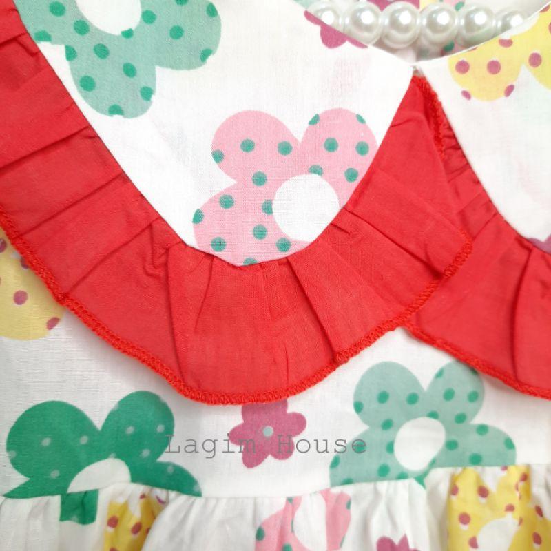 Váy Thô Hoa Kèm Túi Giả Hình Dưa Hấu - Lagim House