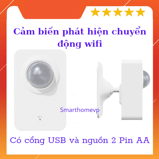 Cảm biến chuyển động wifi điều khiển qua app tuya/smartlife