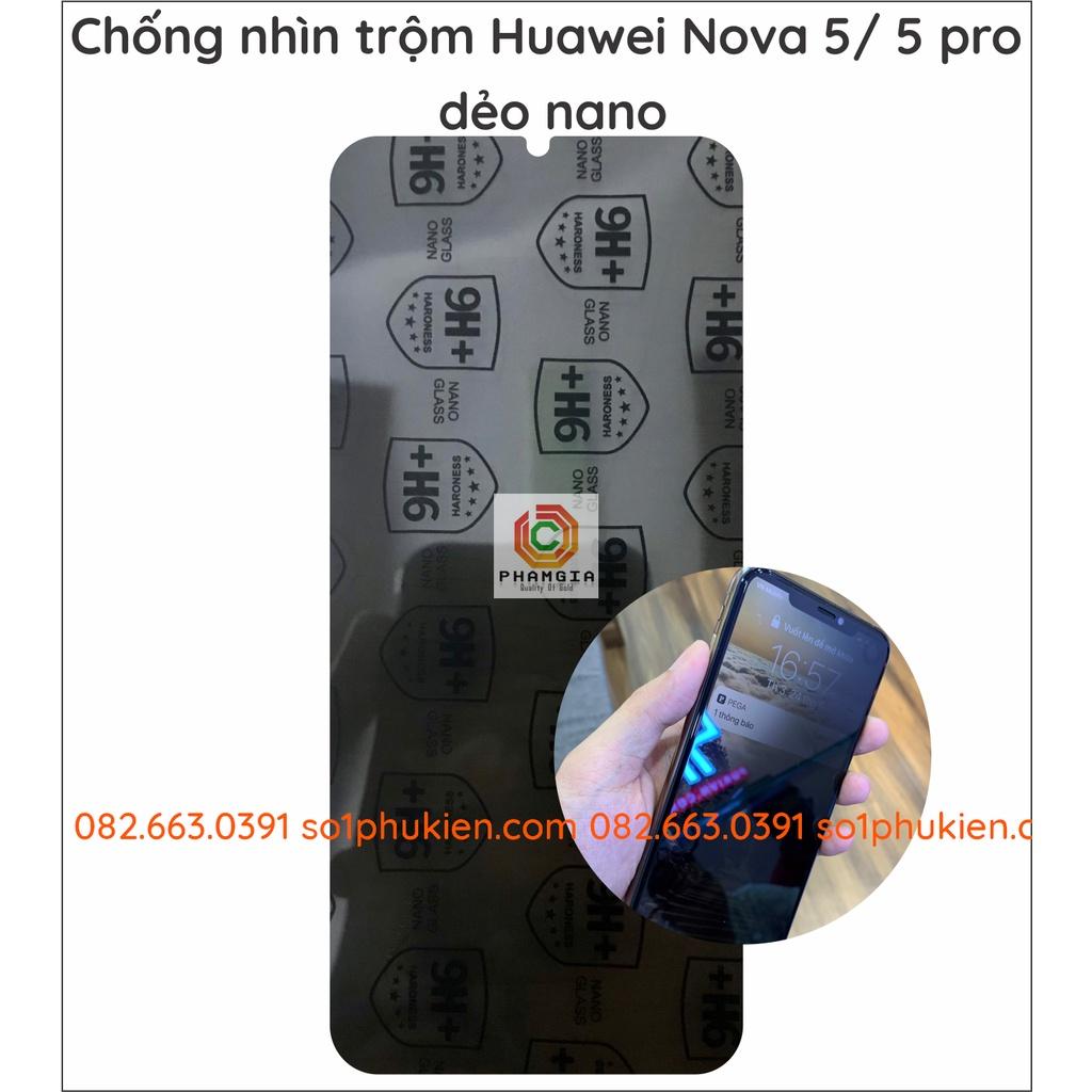 Dán cường lực chống nhìn trộm cho Huawei Nova 2i / 3 / 3e / 3i / 4 / 5t / 5 / 5 pro / 7i dẻo nano
