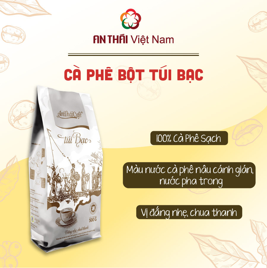 Cà Phê Bột AnTháiCafé Túi Bạc (500g)