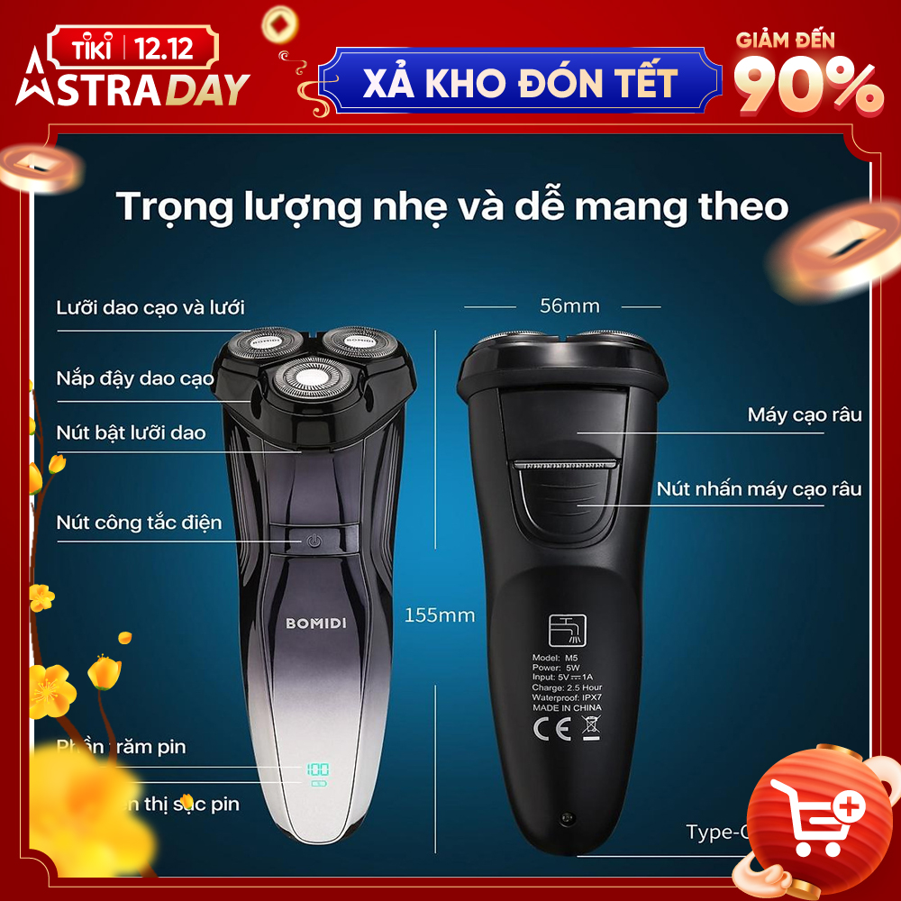 Máy cạo râu đa năng BOMIDI M5 - Hàng chính hãng