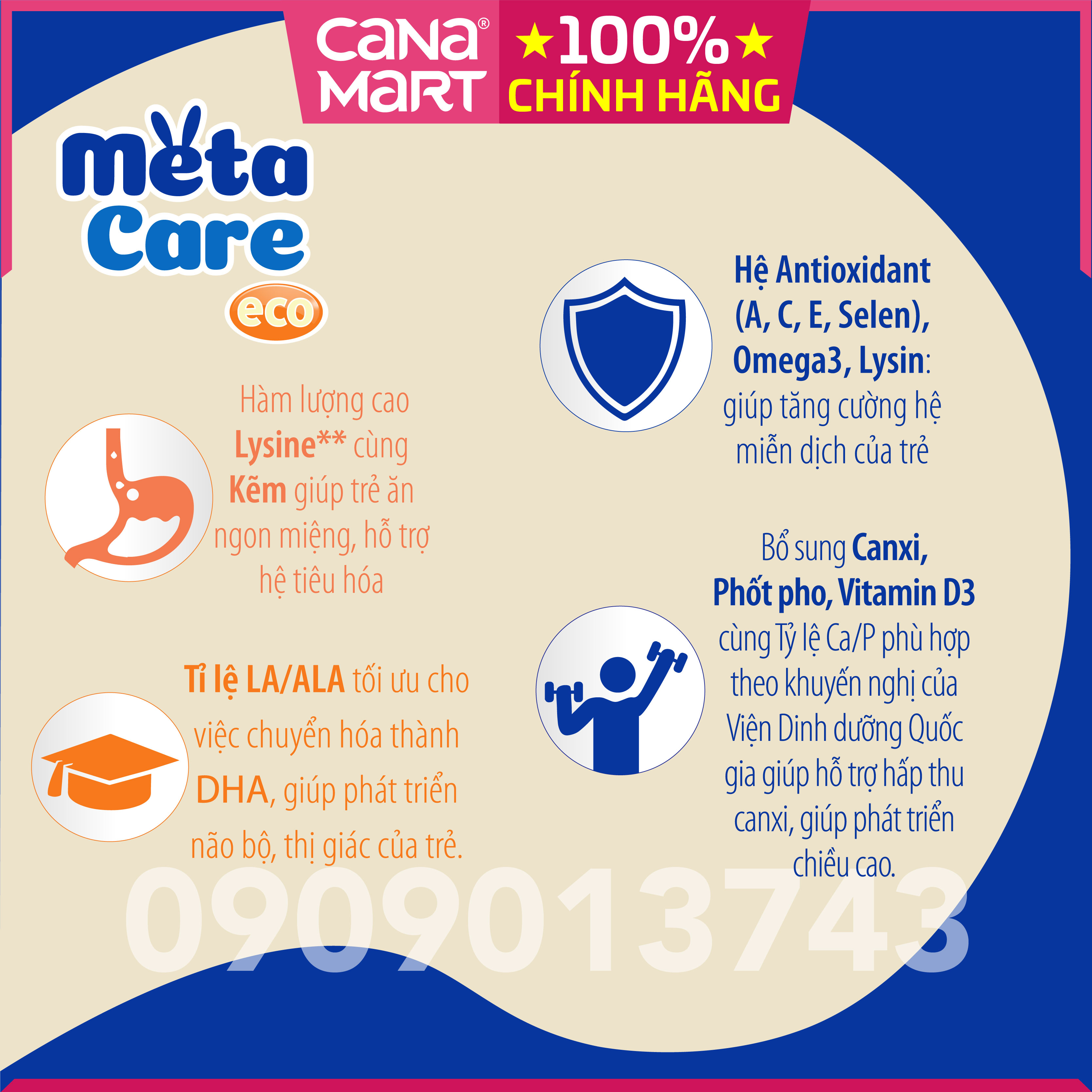 Thừng sữa nước Nutricare Metacare ECO giúp trẻ phát triển toàn diện